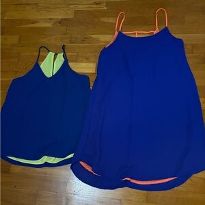 Neon lot: one top/one mini dress